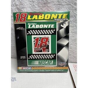 VTG Bobby Labonte #18 Wincraft Nascar Double Sided Racing Banner Garden Flag NOS